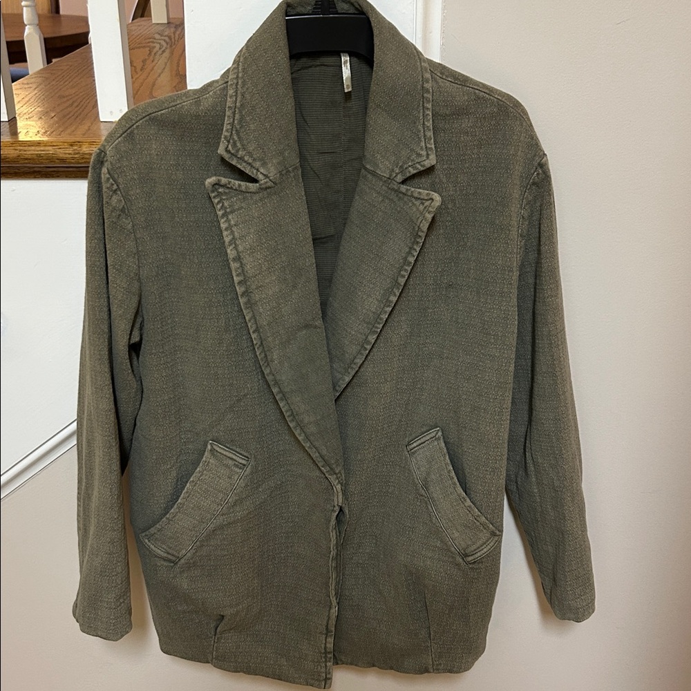 Free People XS Women's Slouchy Boyfriend Gray Blazer